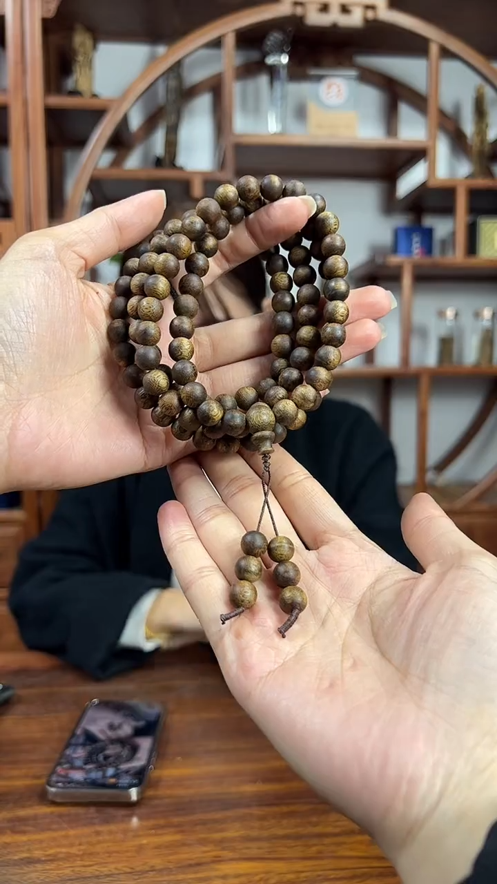 【闪购商品】沉香手串乌身09-35克九五沉圆珠多圈多样性一条
