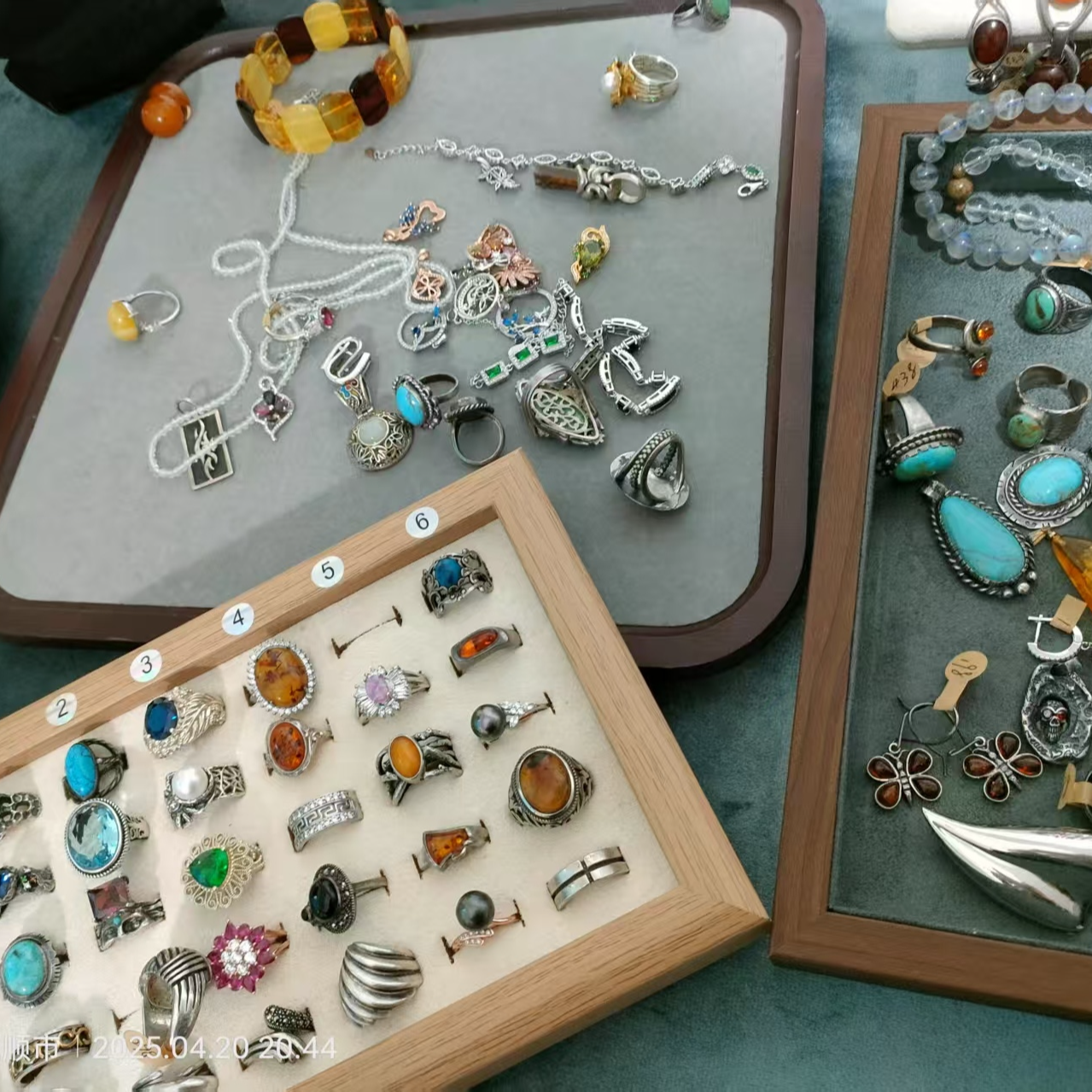 非金属珐琅项链 中古饰品下单链接1509-3599