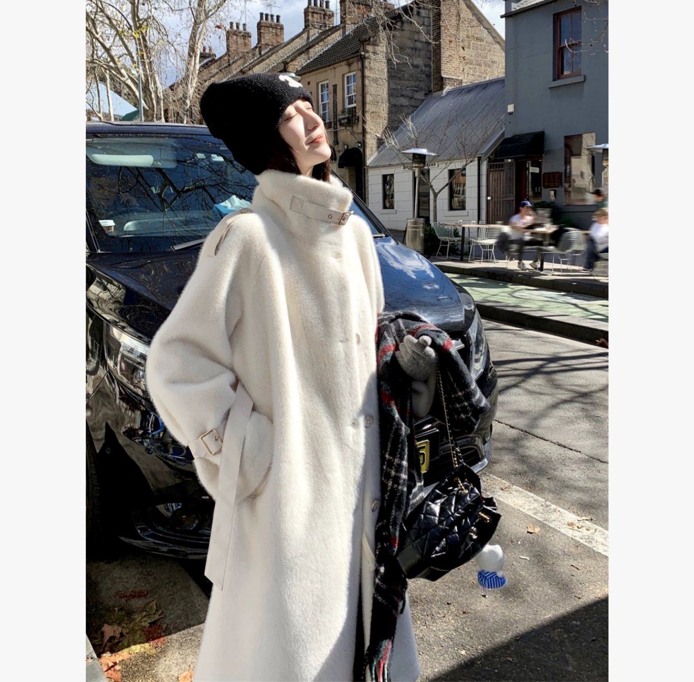 D25 110607 网红爆款新款加厚宽松长外套大衣韩版