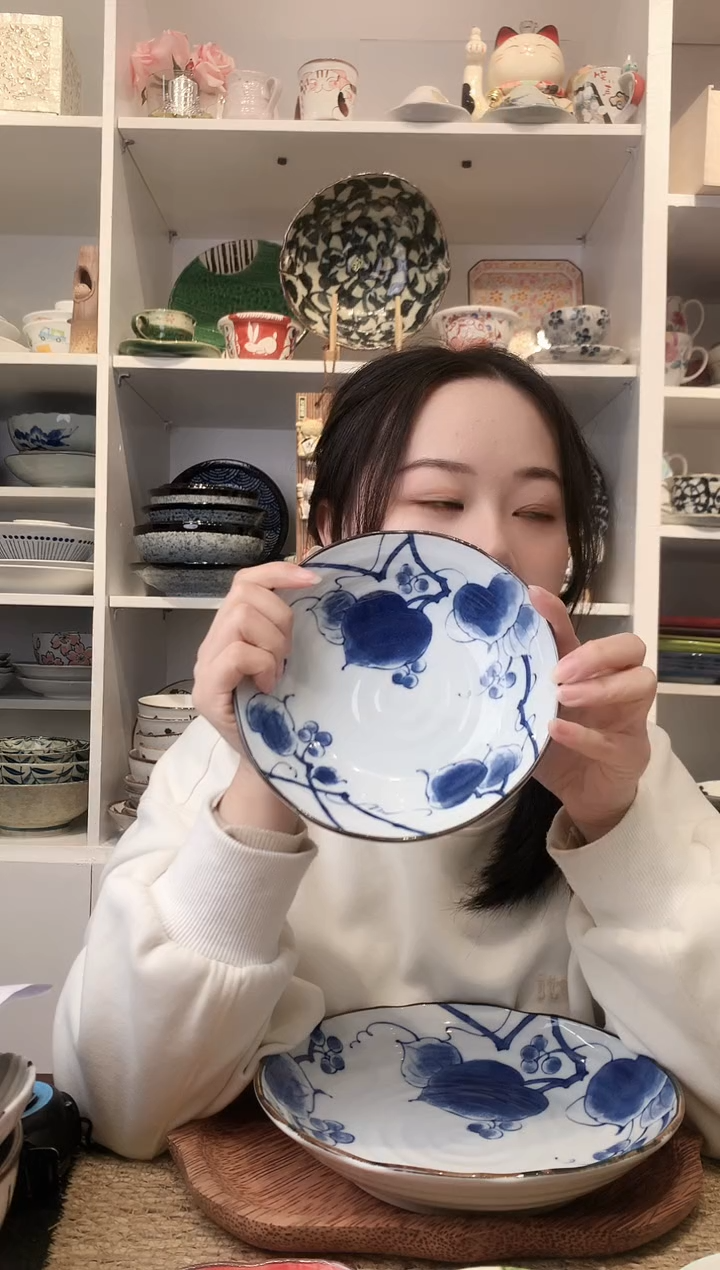 陶瓷【到手两支】美浓烧山归来小号盘16.5cm