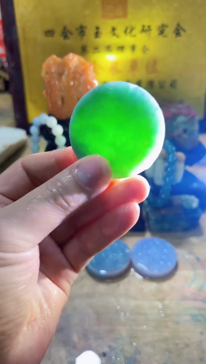 未镶嵌挂件翡翠A货常星7399