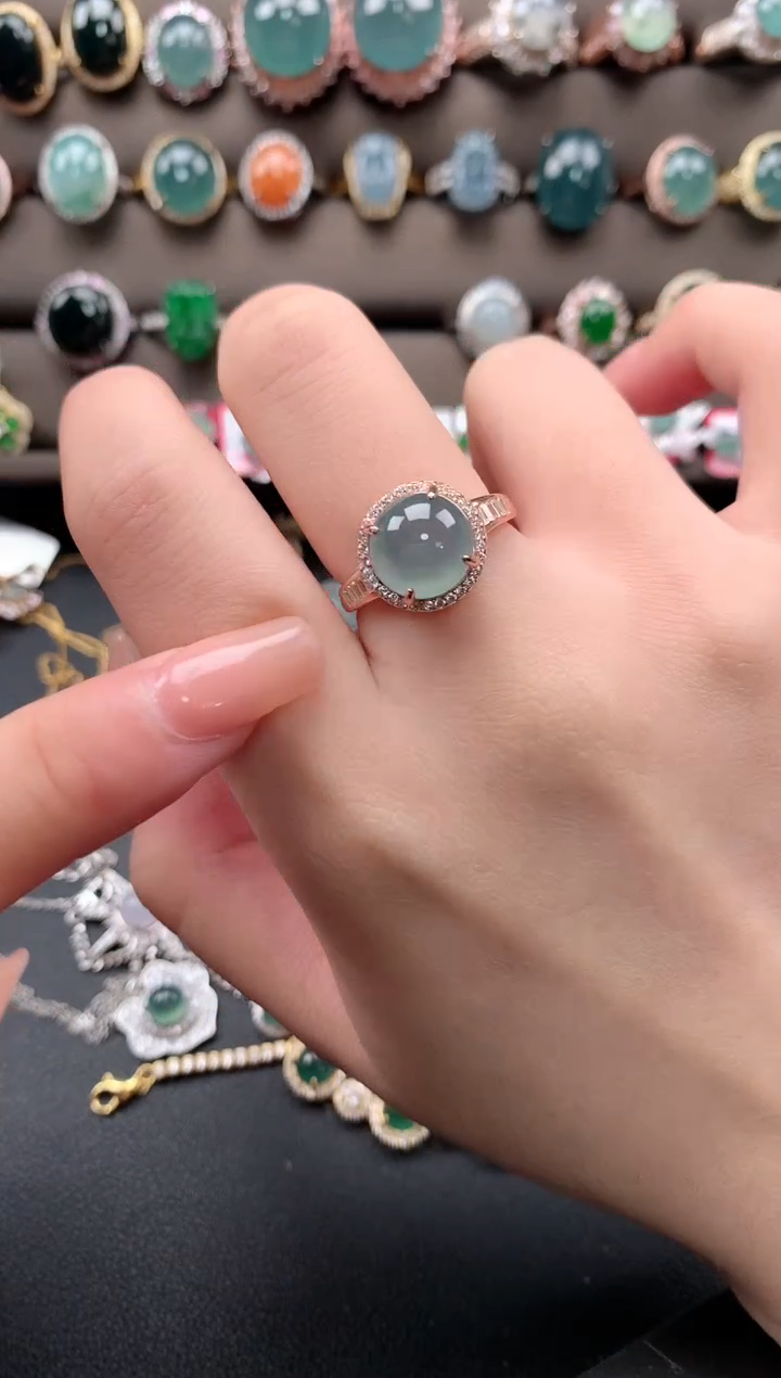 【闪购商品】翡翠戒指银S925镶嵌5214124