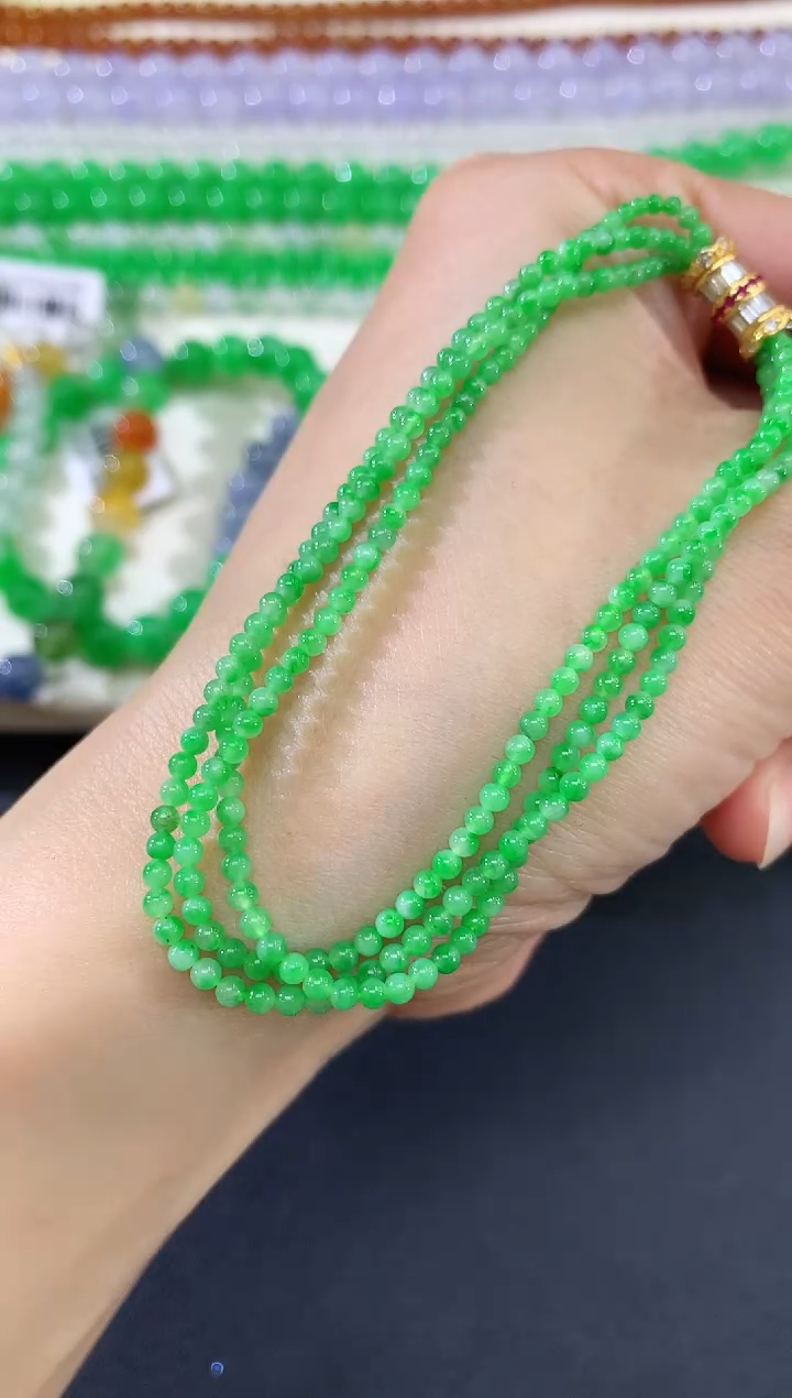 未镶嵌手串翡翠85|多样性发其一