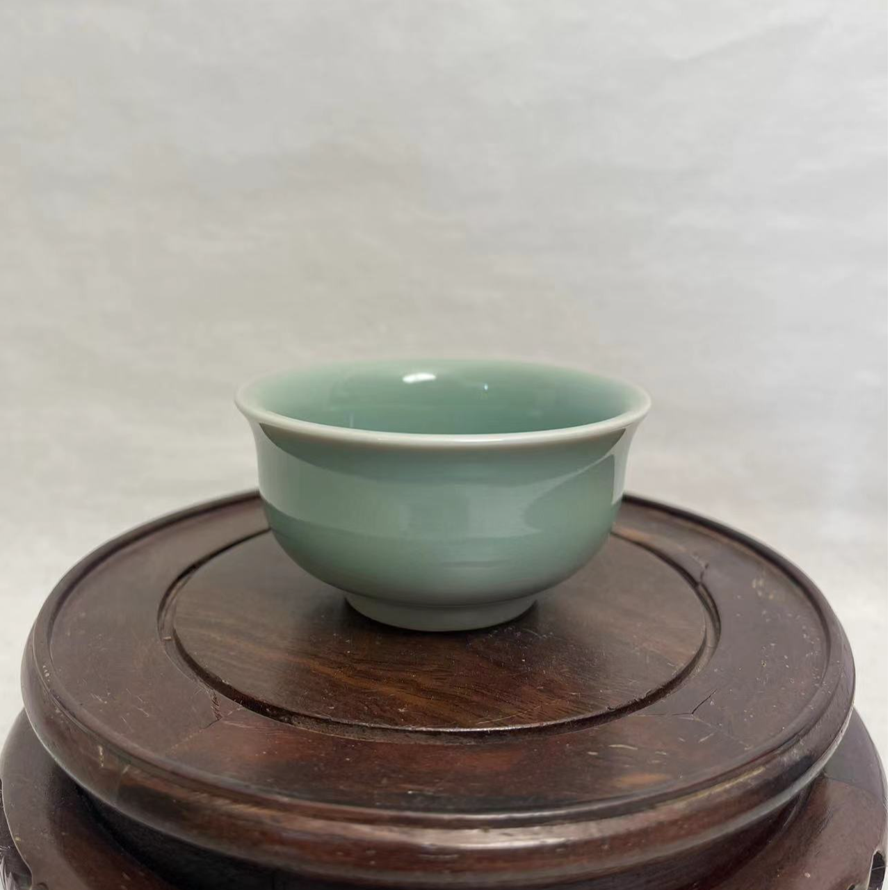 龙泉青瓷 老梅青 撇口杯