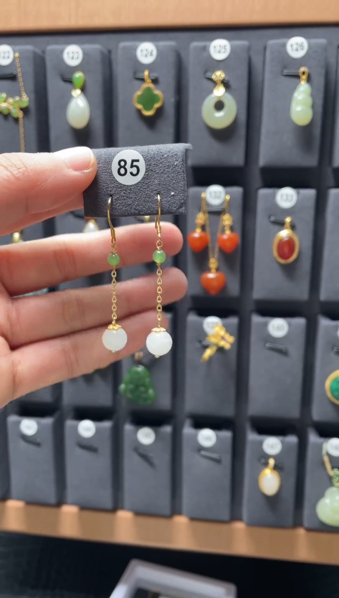 【闪购商品】和田玉耳饰银S925镶嵌0085