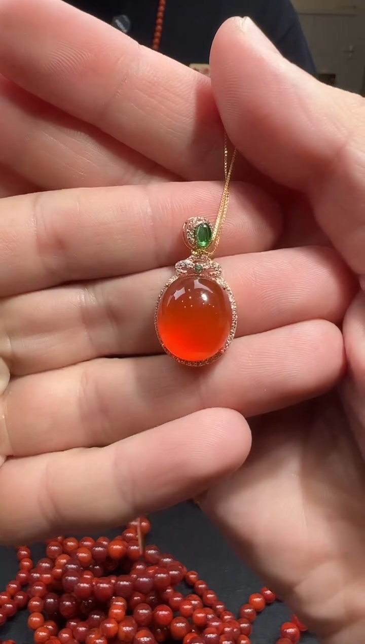 【闪购商品】南红玛瑙颈饰未镶嵌HA34010
