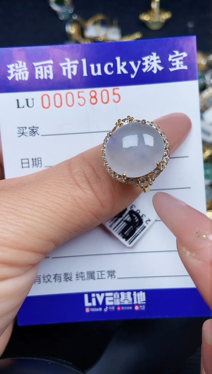 翡翠银S925镶嵌颈饰5805