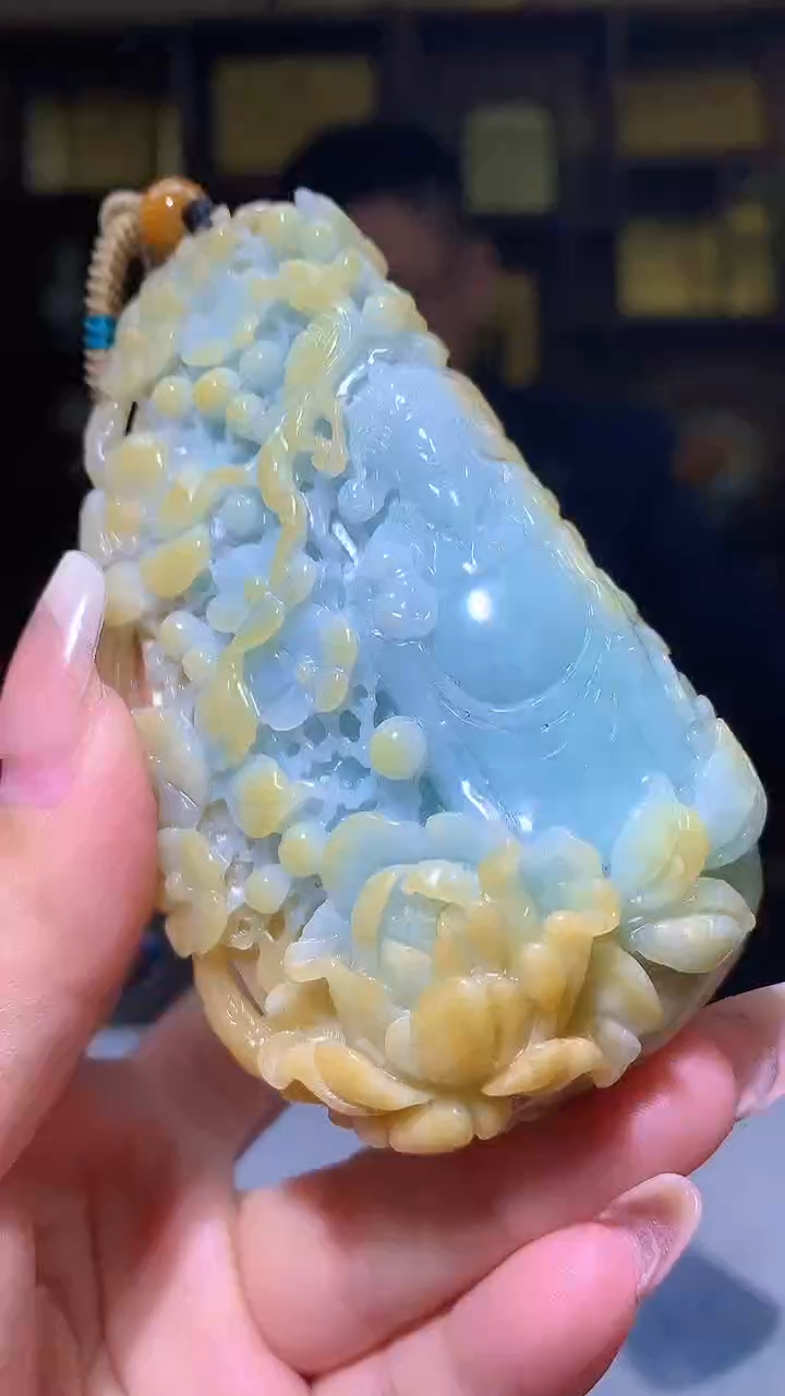 【闪购商品】定制翡翠未镶嵌1071xx-毛货挂件32