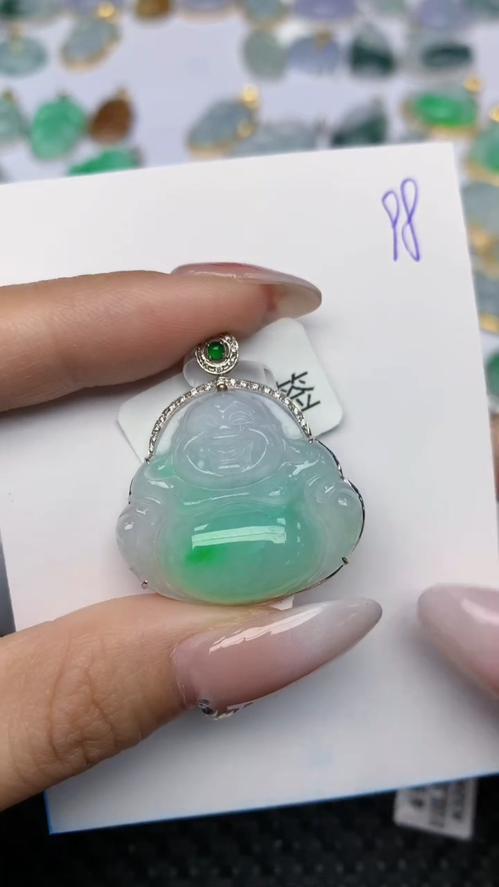 【闪购商品】翡翠颈饰18K金镶嵌98安然