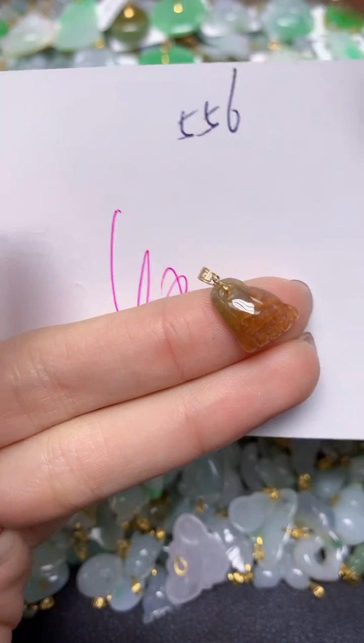 【闪购商品】翡翠颈饰18K金镶嵌 天然翡翠A货