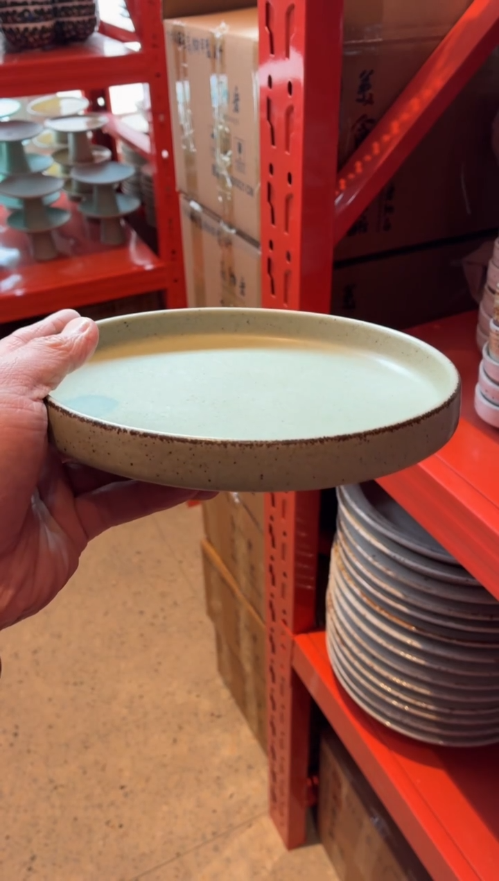 瓷片8寸绿影立口盘（福利款）