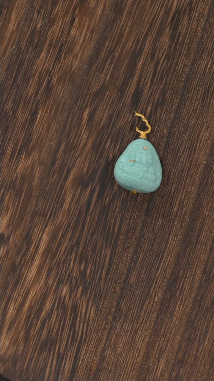 【闪购商品】绿松石挂饰18K金镶嵌1