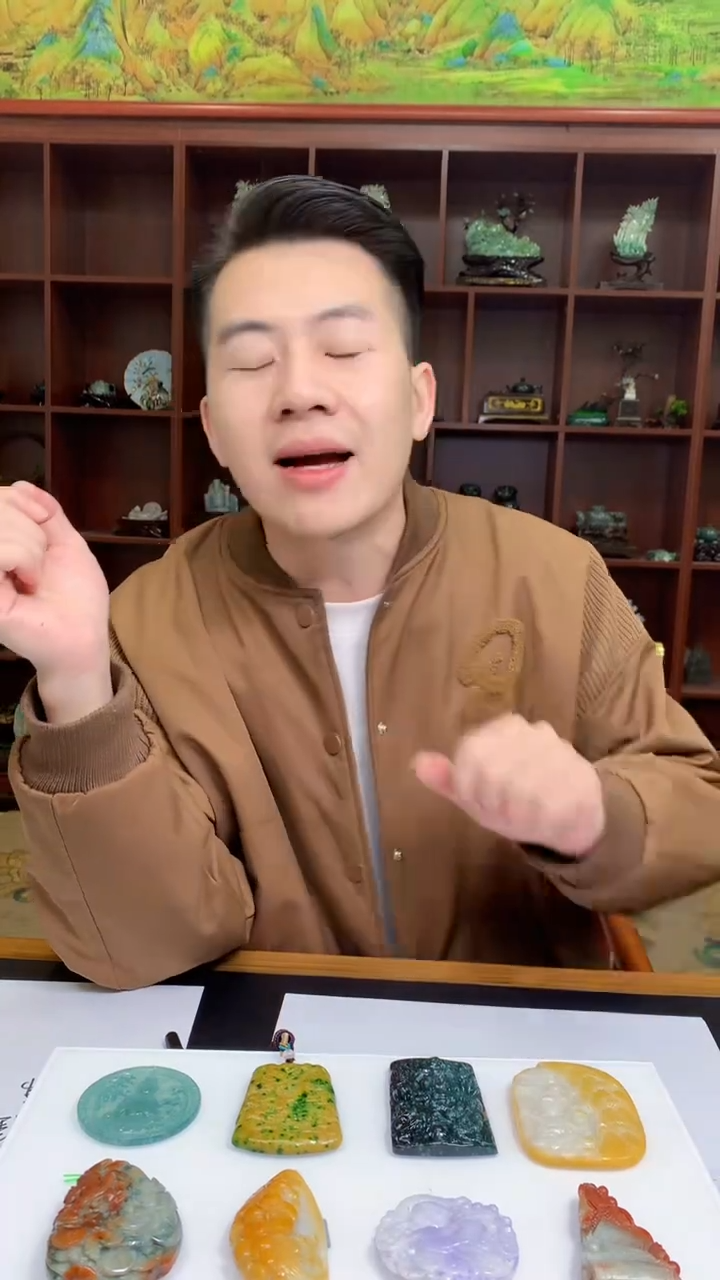 【闪购商品】定制翡翠未镶嵌1049ry-毛货挂件7