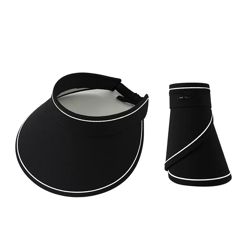 空顶防晒帽骑车UV遮阳防紫外线遮脸太阳帽大帽檐夏季帽子