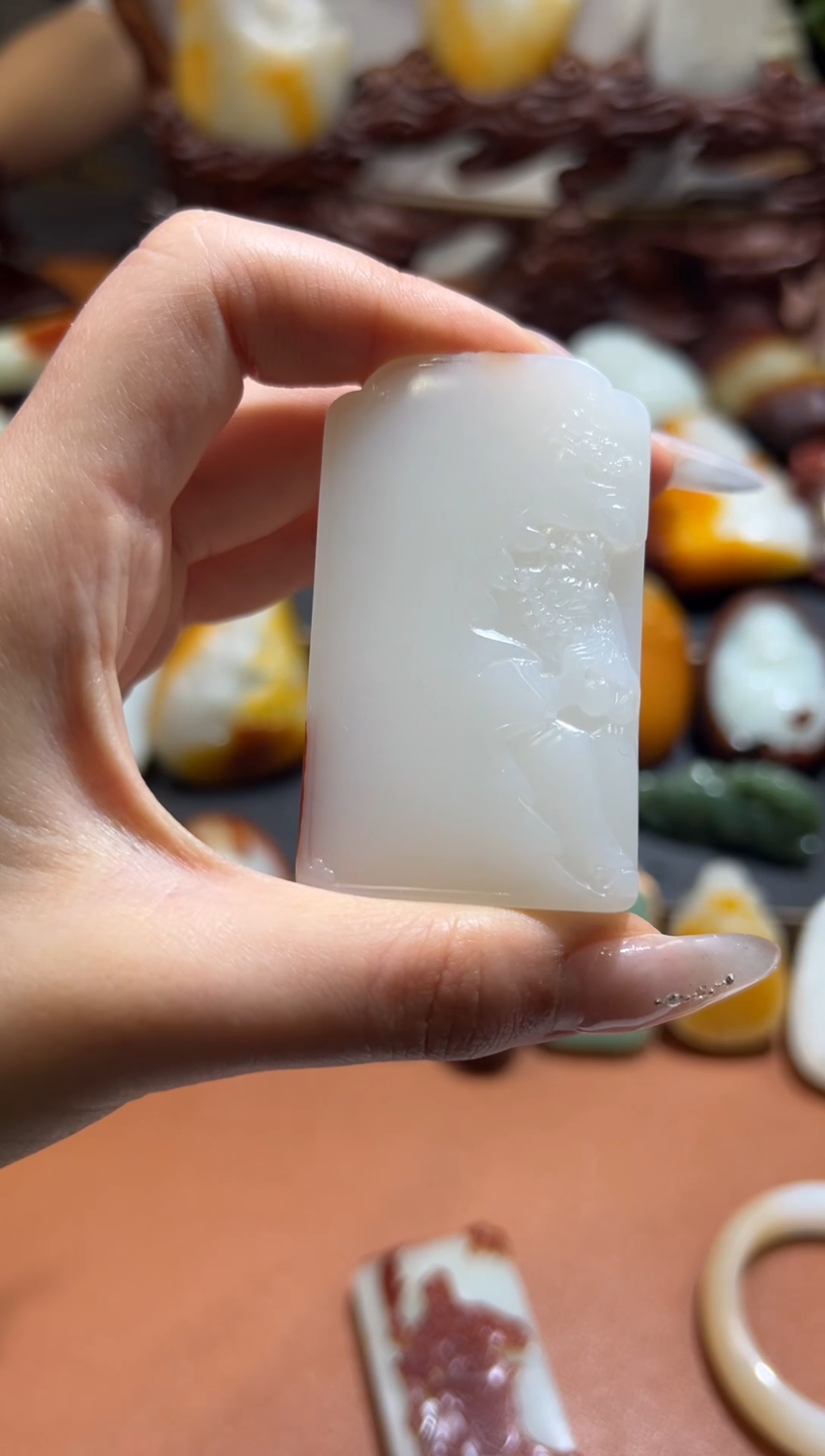 未镶嵌和田玉把件木*8和田玉