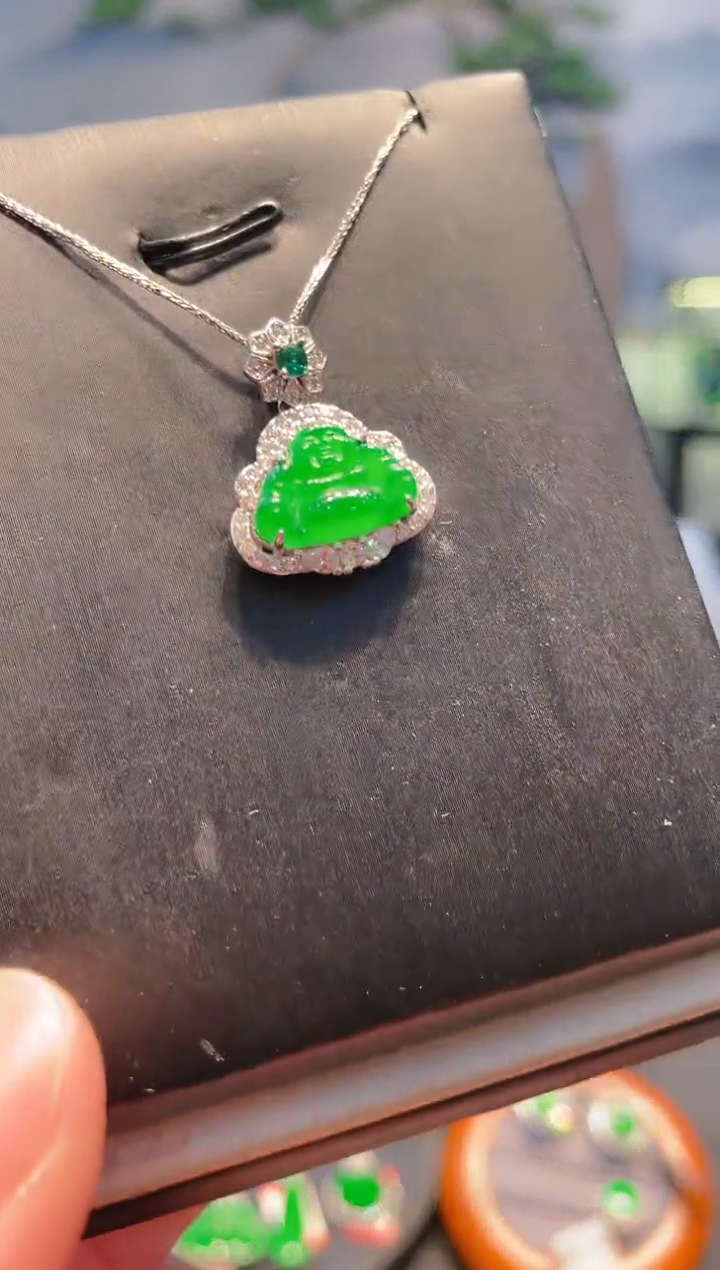 翡翠未镶嵌吊坠(不含链)天然A货翡翠A4