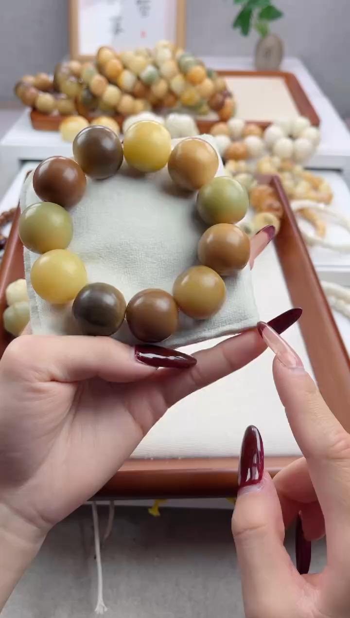 【闪购商品】菩提根/象牙果手串干磨大苹果22mm瑕疵不补e99