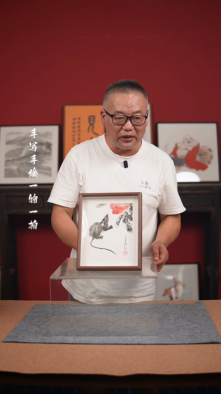 国画手绘-10寸摆台花鸟