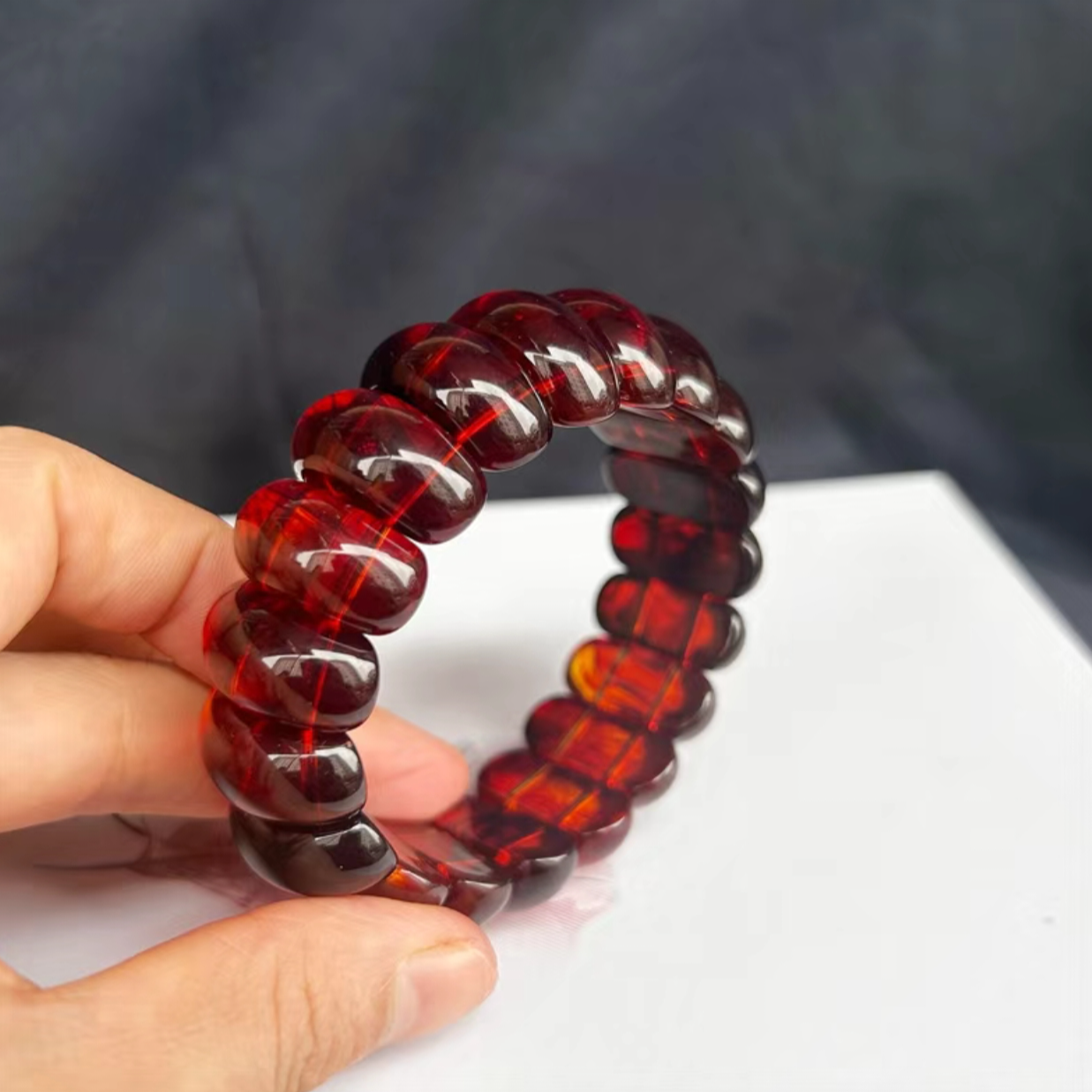 （正品保障）血药珀满紫杉醇精美DIY月牙手牌