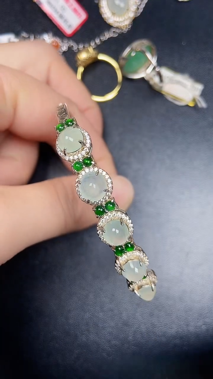 银S925镶嵌戒指翡翠1830