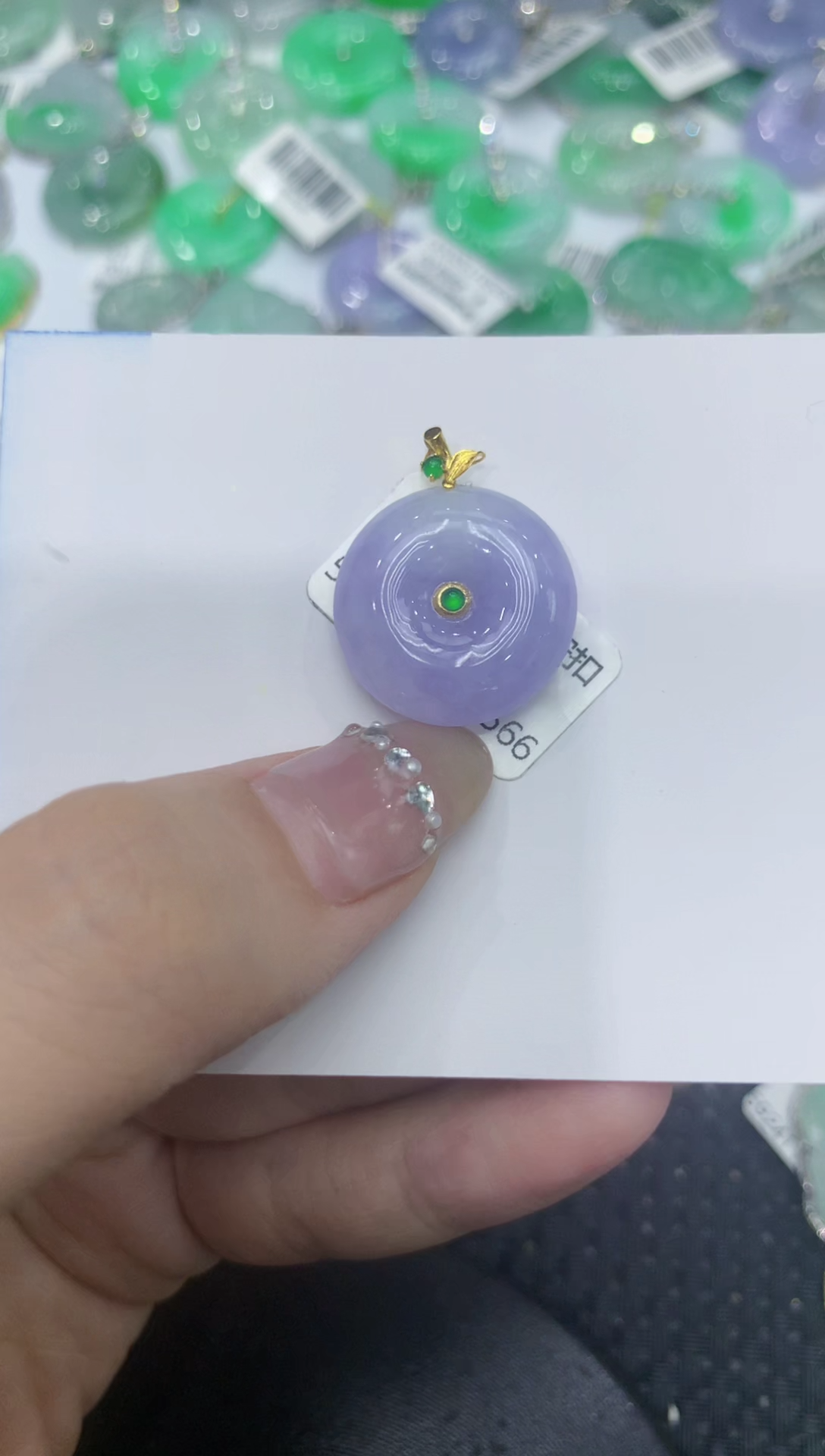 【闪购商品】翡翠颈饰18K金镶嵌222222222