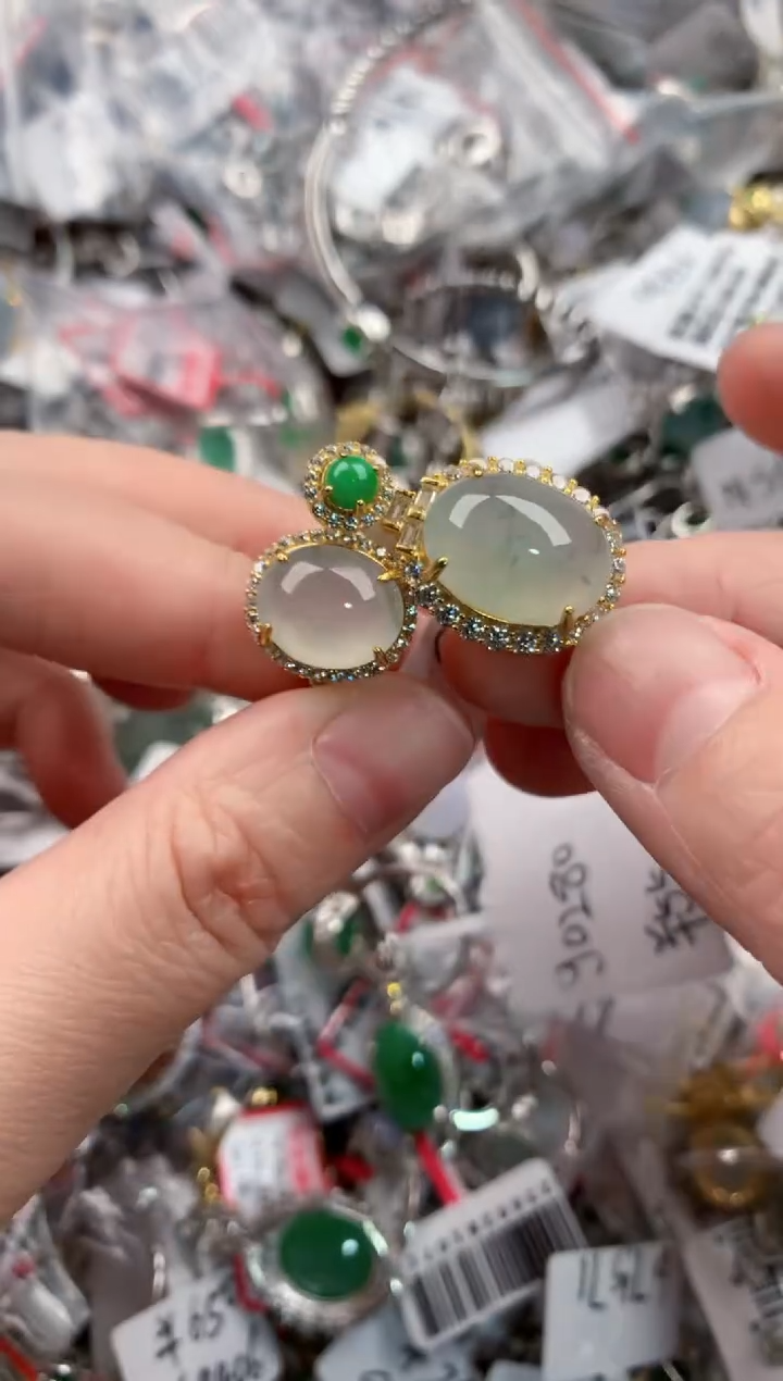 银S925镶嵌戒指翡翠333----5