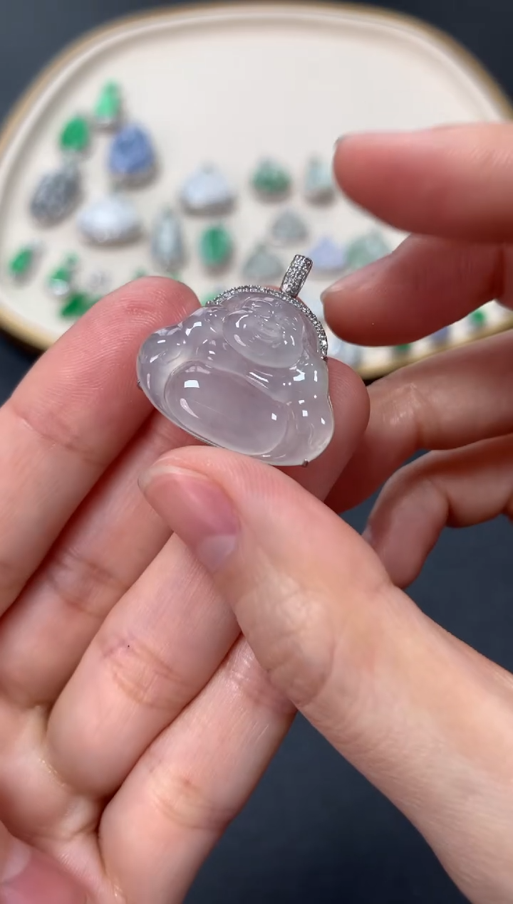 【闪购商品】翡翠吊坠(不含链)18K金镶嵌3980