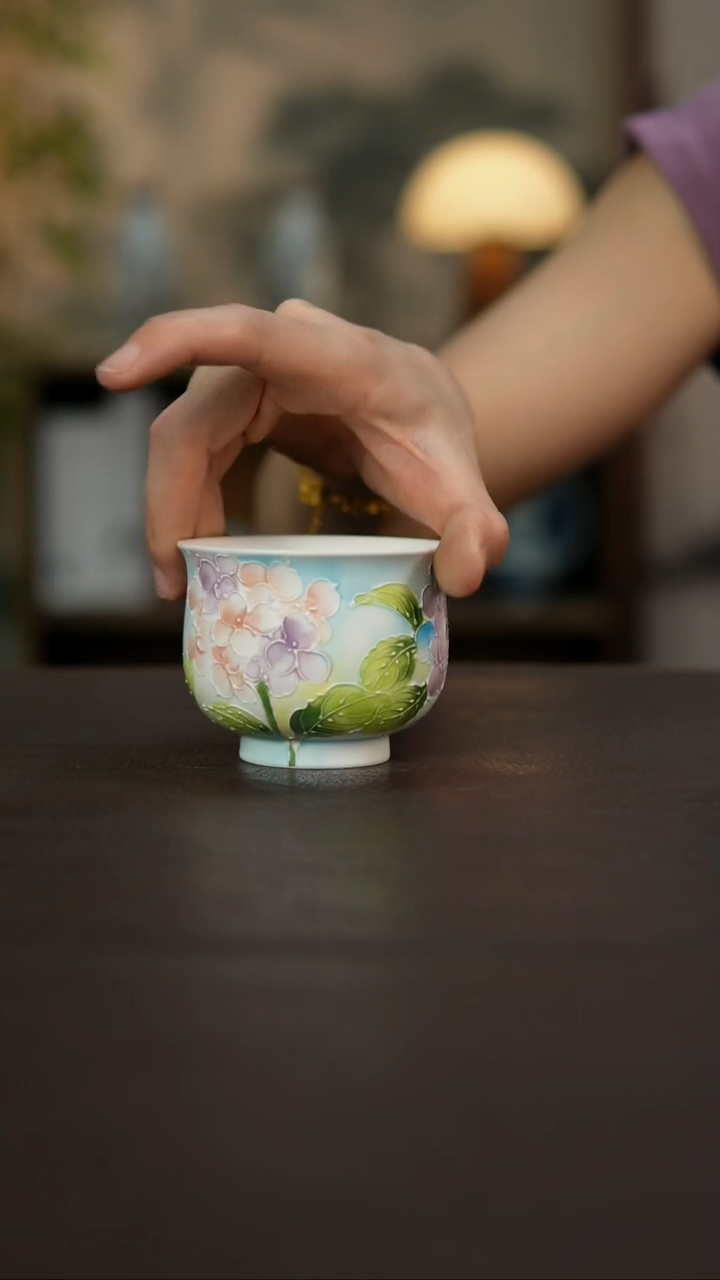 杯景德镇陶瓷杯碗柴烧多人