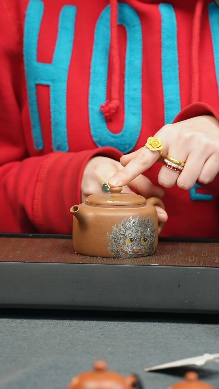 【闪购商品】紫砂茶壶五堂 醒狮德钟