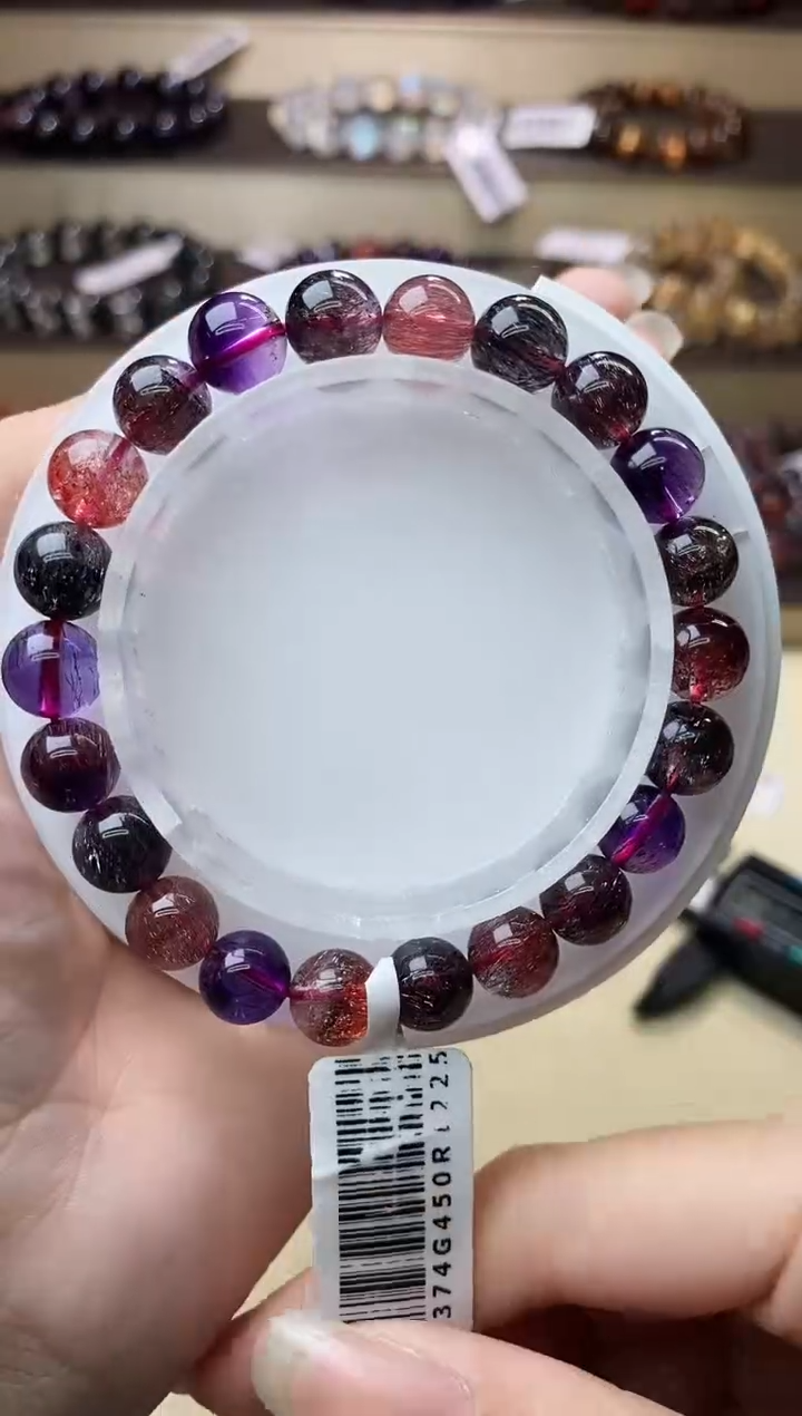 【闪购商品】水晶手链未镶嵌黑加仑超七8m+