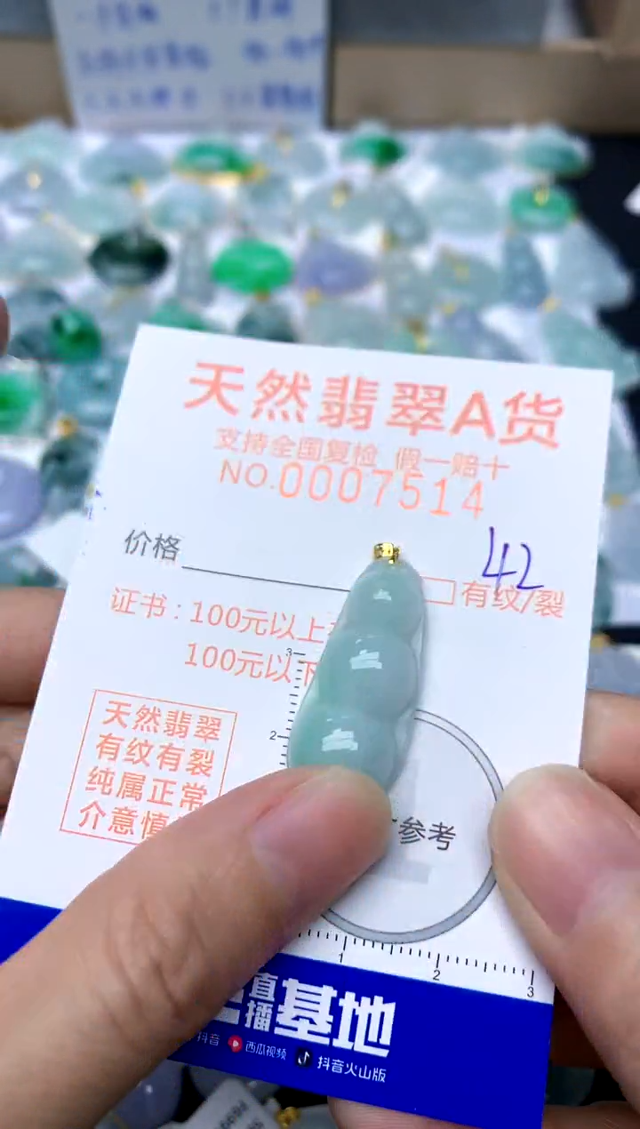 【闪购商品】翡翠颈饰18K金镶嵌42 天然A货翡翠