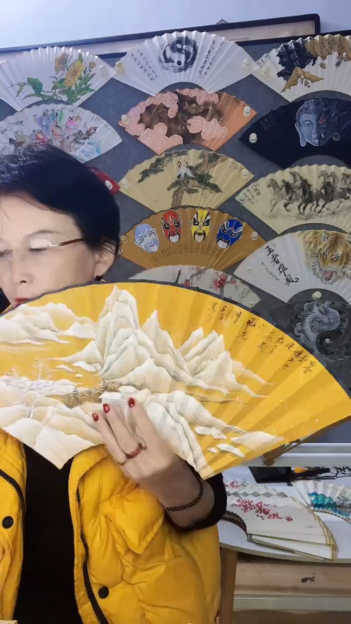 扇子九五寸十八方玉竹折扇