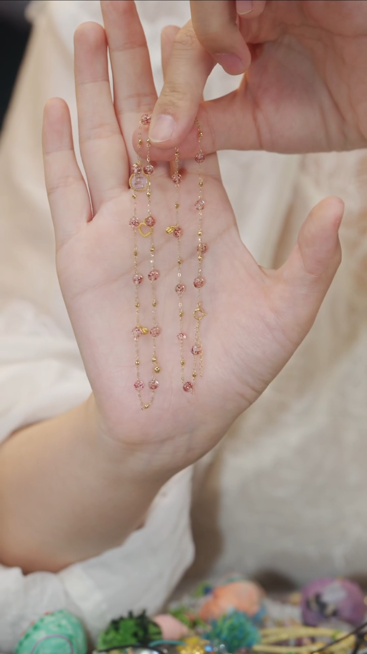 18K金镶嵌颈饰水晶项链