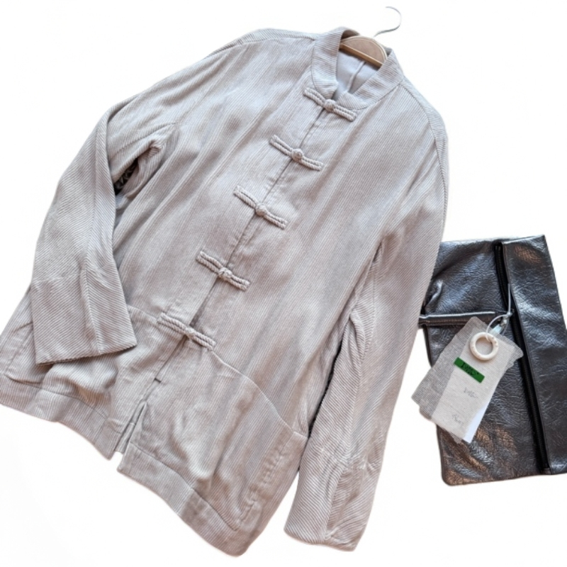 中式老钱超有腔调高级精致柔软舒适松弛有型盘扣百搭衬衣外套开衫