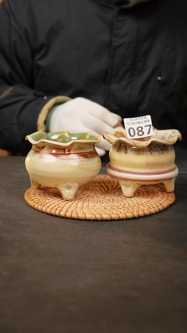 【闪购商品】瓷片086泥泥手工花盆