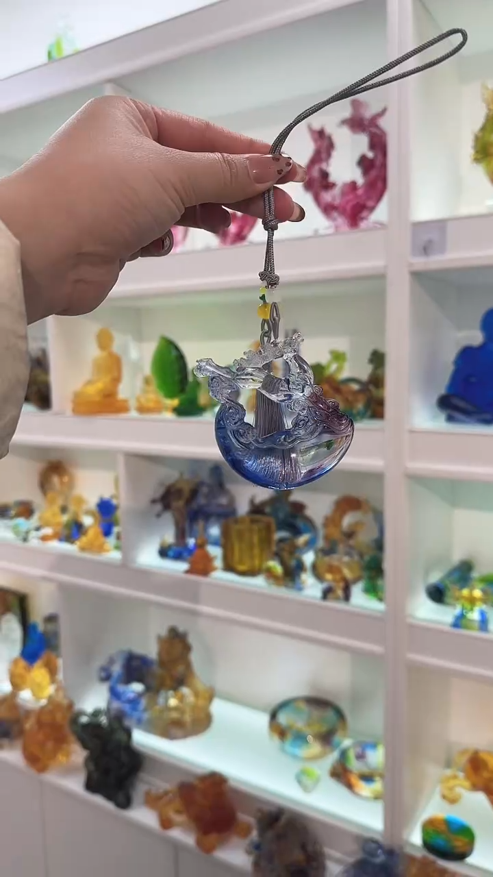 手工艺品琉璃鹿挂件