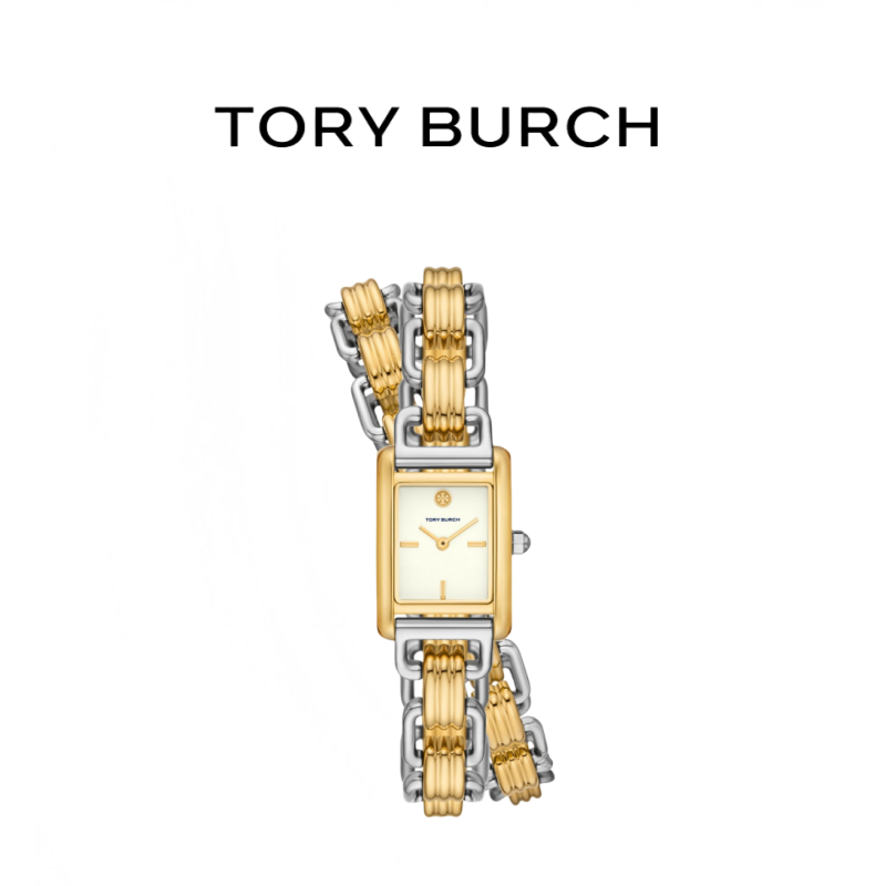 Tory Burch汤丽柏琦链条手表方形精致优雅时尚女士腕表TBW1074