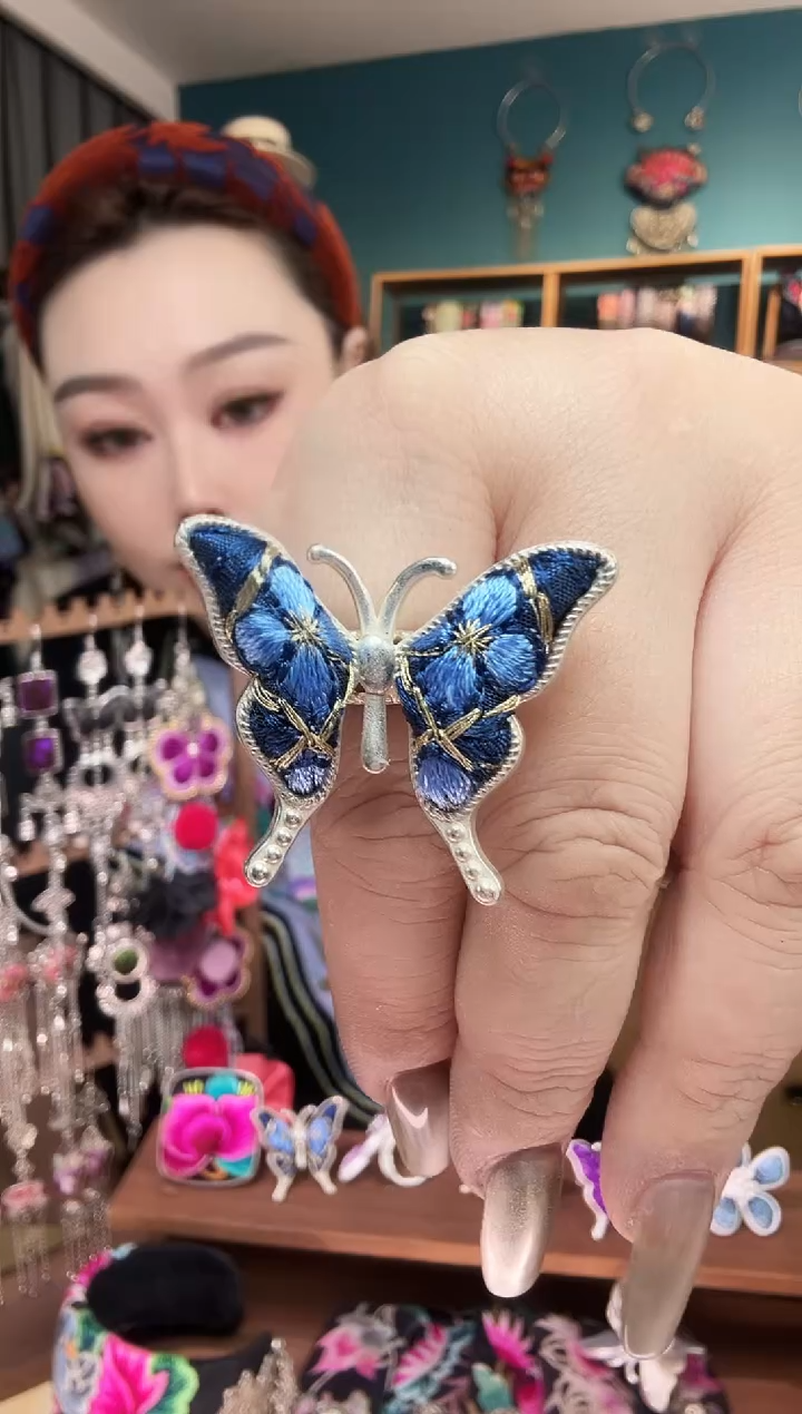 刺绣纯手工民族风刺绣戒指