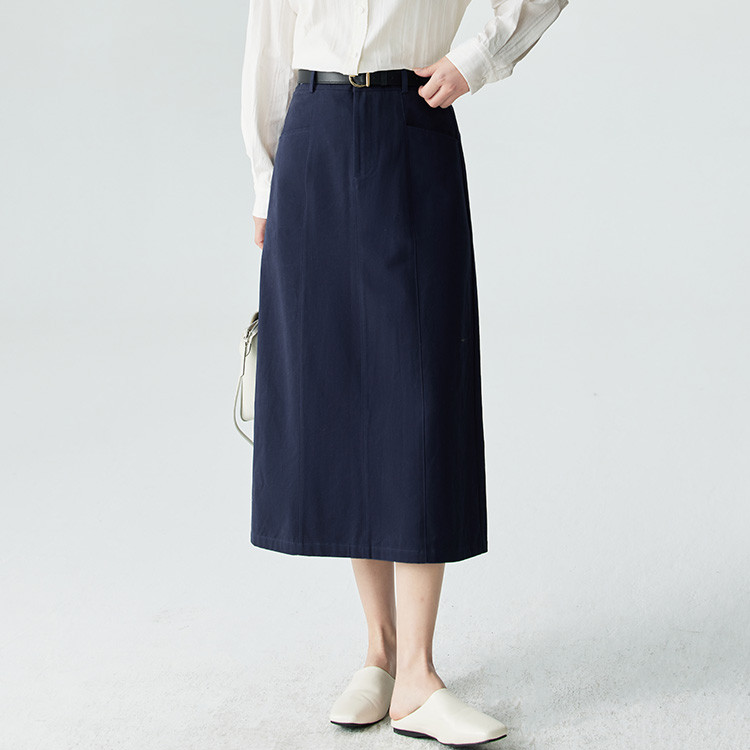 【茵曼】茵曼夏季时尚休闲舒适全棉复古通勤半身裙女夏日穿搭