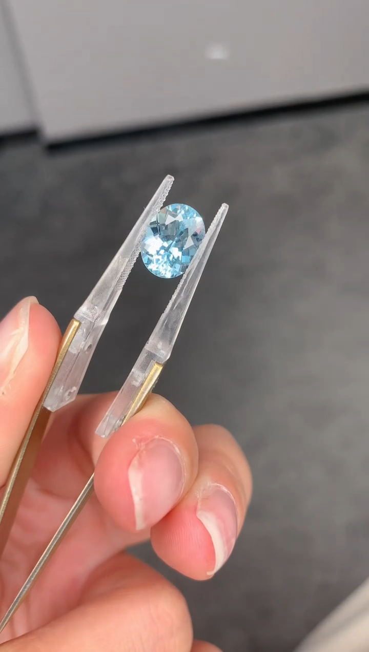 【闪购商品】海蓝宝石裸石未镶嵌2.9ct海蓝宝