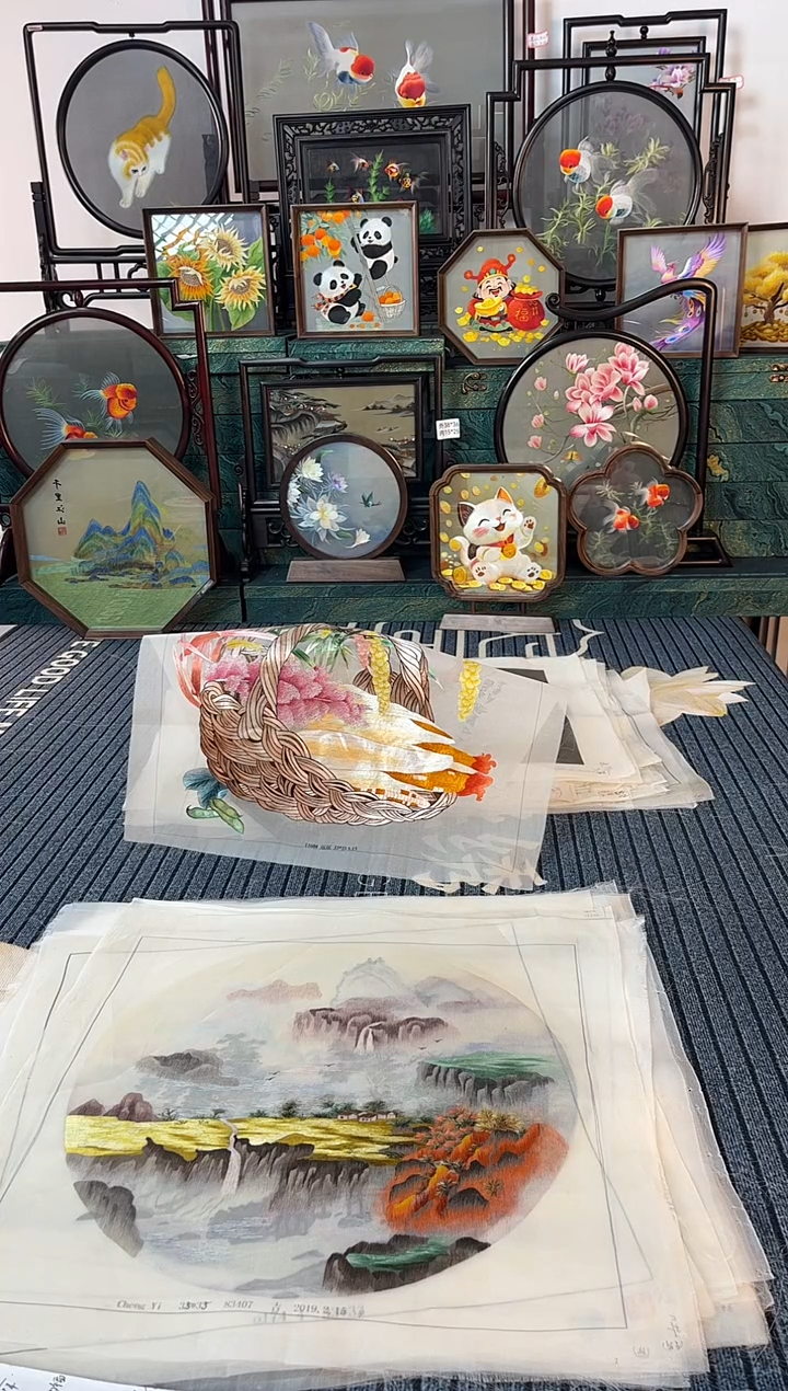 刺绣纯手工刺绣摆件