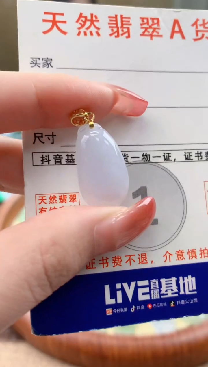 颈饰未镶嵌翡翠天然A货翡翠挂件