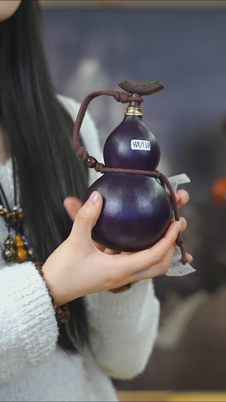 【闪购商品】WU158大漆酒葫芦不包手串及旋转底座