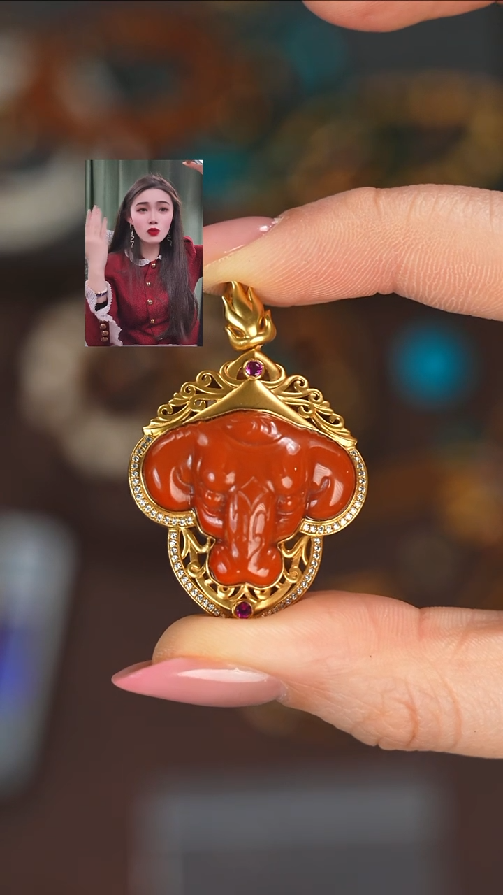 【闪购商品】南红玛瑙118K金镶嵌1111111111