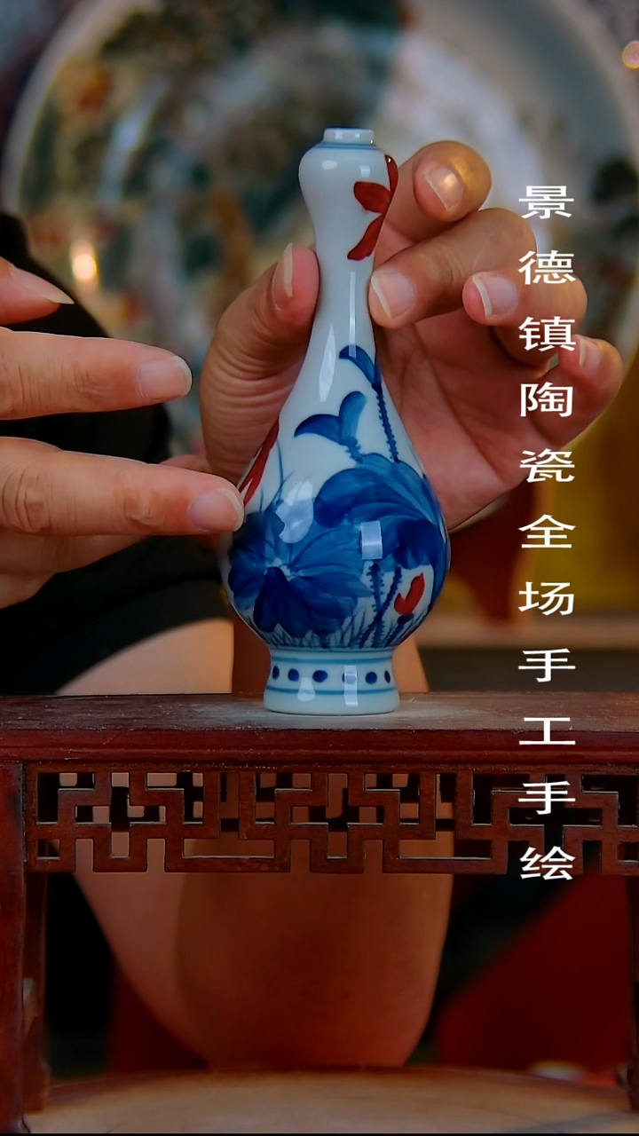 摆件手景德镇陶瓷 全场手工绘