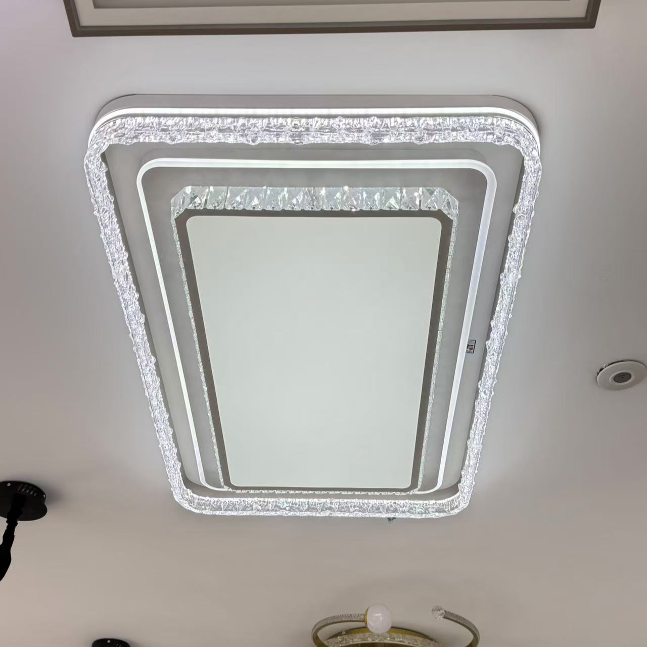 2025新款冰雕现代简约 轻奢客厅卧室吸顶灯  简约长方形客厅灯