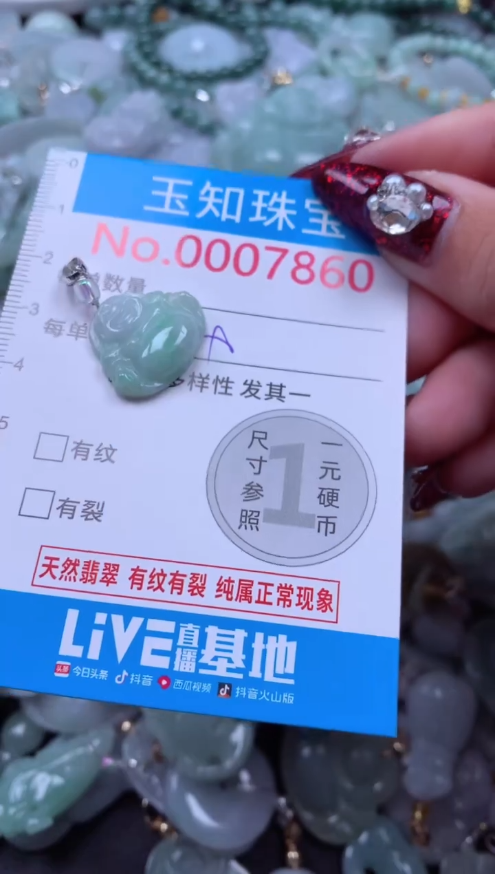 吊坠(不含链)未镶嵌翡翠7860