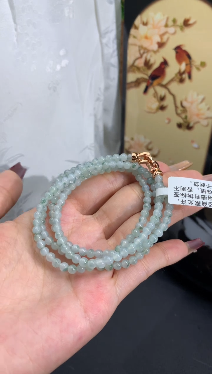 【闪购商品】翡翠手链未镶嵌卡3.8mm