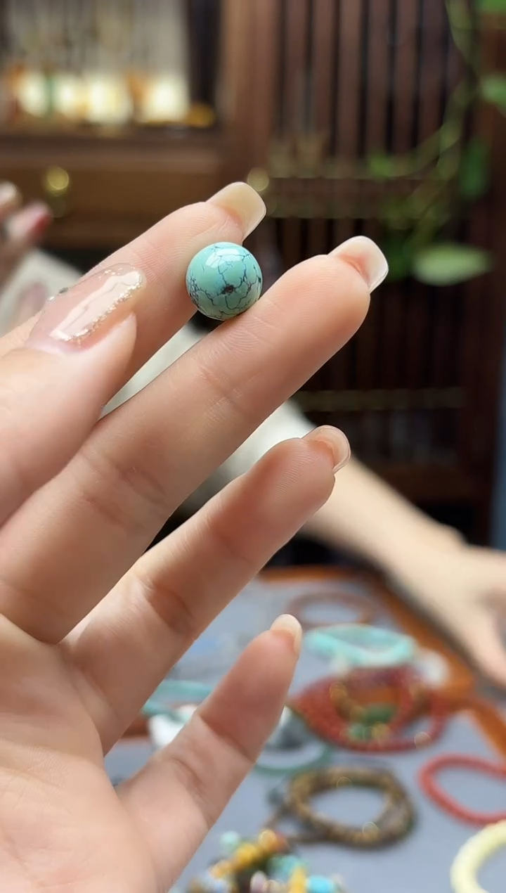 未镶嵌绿松石挂件松石单珠配饰SH