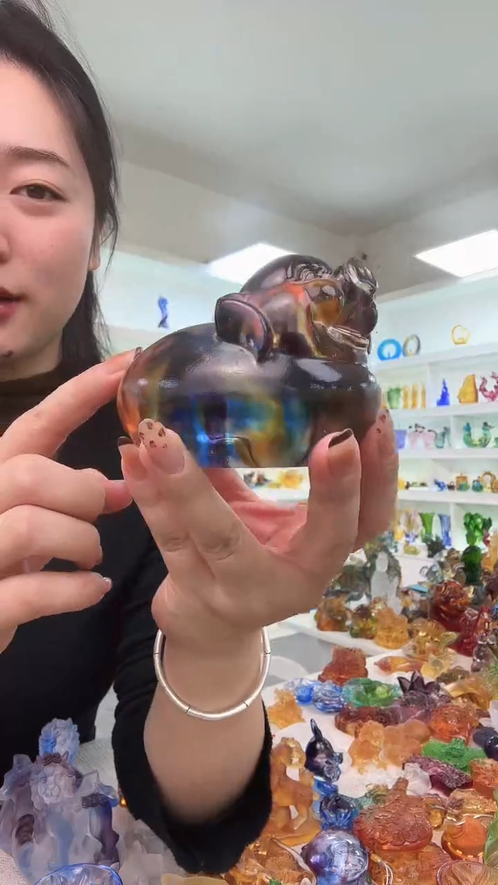 手工艺品琉璃胖猪猪